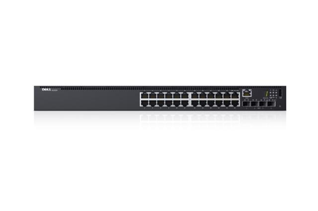 Комутатор Dell Networking N1524, 24x 1GbE + 4x 10GbE SFP+ fixed ports, Stacking, IO to PSU airflow, Acp DNN1524, Cable, SFP+ to SFP+, 10GbE, Copper Twinax DAC, 0.5 Meter, Lifetime Limited Hardware Warranty, 2Yr ProSupport and Next Business Day Onsite