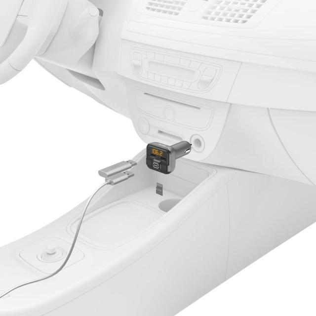 FM Трансмитер HAMA 14164, Bluetooth функция, Сив/Черен