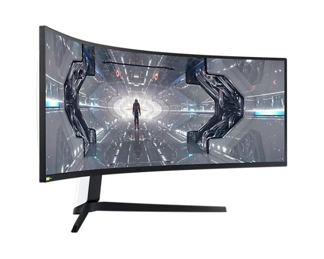 Монитор Samsung LC49G95T, 49" Odyssey GAMING, Curved VA QLED, 1000R, 240 Hz, 1ms GTG, 5120 x 1440, 32:9, 420cd/m2, 2xDP, HDMI, 2xUSB
