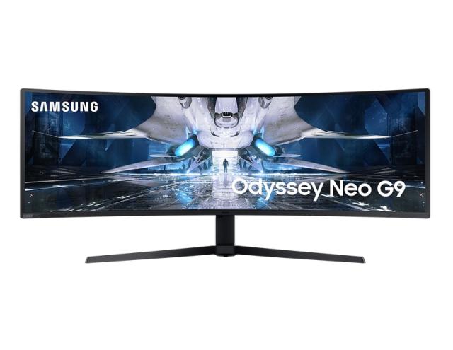 Монитор Samsung 49AG950, 49" Odyssey Neo G9, Curved VA Mini QLED, 1000R, 240Hz, 1ms GTG, 5120 x 1440, 32:9, 420cd/m2, DP 1.4, 2xHDMI 2.1, 2xUSB 3.0, Black
