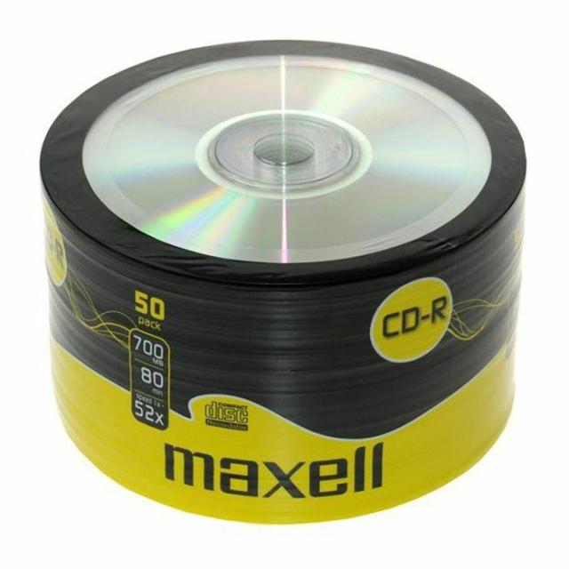 Оптичен носител CD-R80 MAXELL, 700MB, 52x, 50 бр.