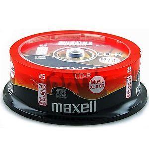 Оптичен носител CD-R80 MAXELL, 700MB, 52x, 25 бр.