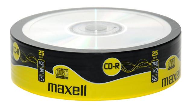Оптичен носител CD-R80 MAXELL, 700MB, 52x, 25 бр.