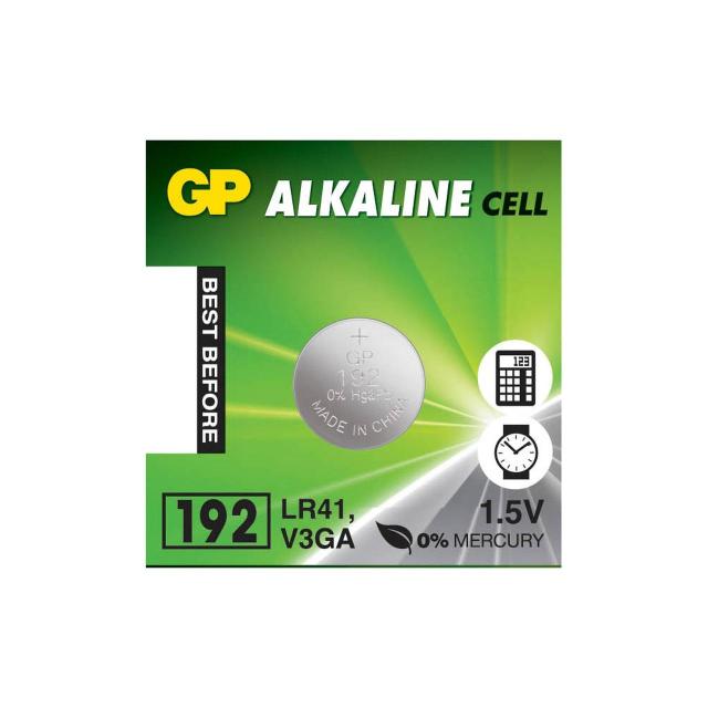 Бутонна алкална батерия GP BATTERIES GP192, LR-41, 1.55V, AG3