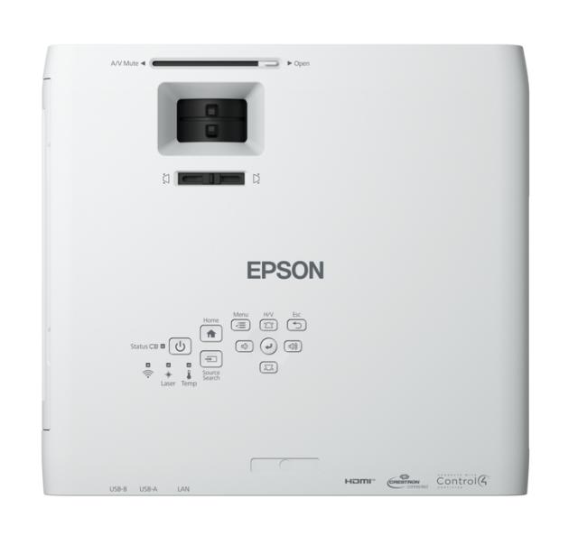 Мултимедиен проектор Epson EB-L260F, 3LCD, Laser, WUXGA (1920 x 1080), 240Hz, 16:9, 4600 lumen, 2500000 : 1, Ethernet, Wireless LAN 5GHz, VGA (2xIn, 1xOut), Composite, HDMI (2x), RS232, Audio In and Out, USB, Miracast, 60 months, 20000 h. light sourc