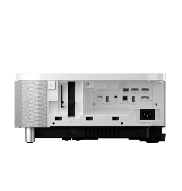 Мултимедиен проектор Epson EH-LS800W, 3LCD, Laser, 4K PRO-UHD, 240Hz, 16:9, 4000 lumen, 2500000 : 1, Ethernet, Wireless LAN 5GHz, HDMI (2x), Audio Out, USB, Bluetooth, Android TV, 20W Stereo Speakers, 60 months, 20000 h. light source