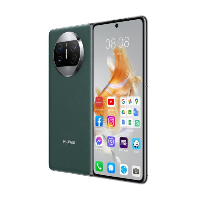 Мобилен телефон Huawei Mate X3 Foldable,Alte L29D, Green, 6.4", unfolded 7.85", OLED 2504x1080, unfolded 2496x2224,  Snapdragon 8+ 4G, 1x2@3.2GHz + 3xA710@2.75GHz + 4xA510@2.0GHz, 12GB+512GB, 4G, WiFi 802.11 a/b/g/n/ac/ax, 50MP+13MP+12MP/8MP,  4800mA