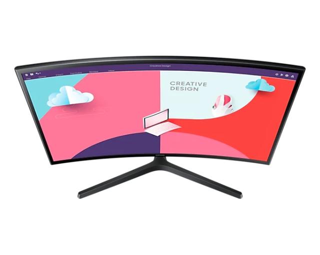 Монитор Samsung LS24C366EA, 24" Curved VA LED, 75 Hz, 5 ms GTG, 1920x1080, 250cd/m2, D-Sub, HDMI 1.4, Black