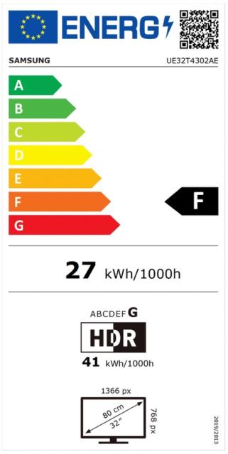 Телевизор Samsung 32" 32T4302 HD LED TV, SMART, 1366x768, 400 PQI, Wi-Fi, DVB-T/C, PIP, 2xHDMI, USB, Black