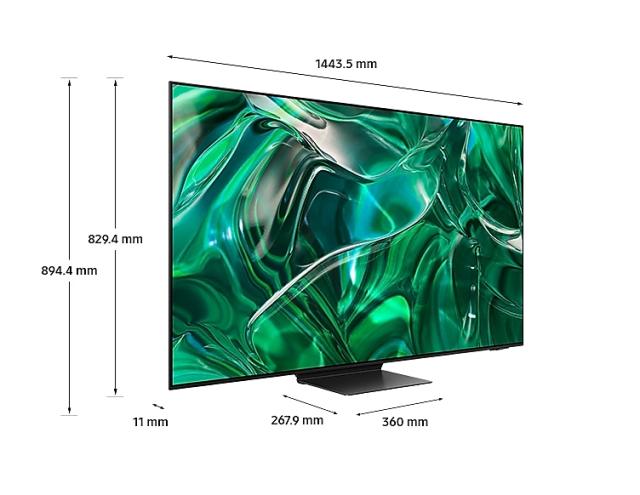 Телевизор Samsung 65" QE65S95C 4K Ultra HD QD-OLED SMART TV, 144 Hz, Quantum HDR, HDR10+, Motion Xcelerator Turbo Pro, Dolby Atmos, Q-Symphony, One Connect Box, WiFi 5, Bluetooth 5.2, 4xHDMI, 3xUSB, Titan Black