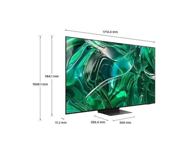 Телевизор Samsung 75" QE75S95C 4K Ultra HD QD-OLED SMART TV, 144 Hz, Quantum HDR, HDR10+, Motion Xcelerator Turbo Pro, Dolby Atmos, Q-Symphony, One Connect Box, WiFi 5, Bluetooth 5.2, 4xHDMI, 3xUSB, Titan Black