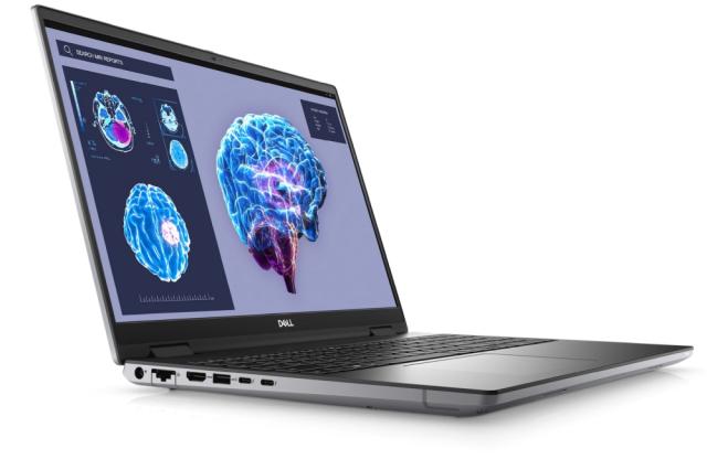 Лаптоп Dell Precision 7680, Intel Core i9-13950HX (36MB, 24 Cores (8P+16E) up to 5.5GHz), 16" FHD+ (1920x1200), WVA AG 500 nits, IR Cam, 32GB, 1x32GB 5600MT/s CAMM, 1TB M.2 PCIe x4 NVMe, NVIDIA RTX 3500 Ada 12GB GDDR6, Wi-Fi 6E, BT, FPR, Backlit, Win