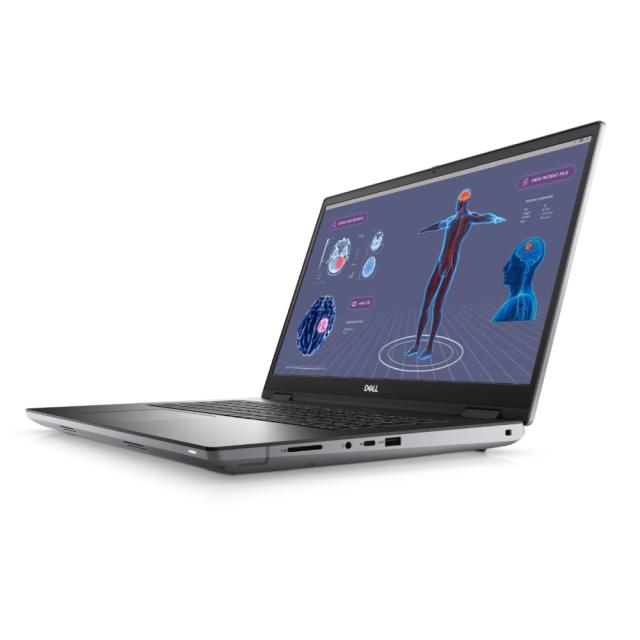 Лаптоп Dell Precision 7780, Intel Corel i7-13850HX (30MB, 20 Cores (8P+12E) up to 5.3GHz), 17" FHD (1920x1080), WVA AG 500 nits, IR Cam, 32GB, 1x32GB 5600MT/s CAMM, 1TB M.2 PCIe x4 NVMe, NVIDIA RTX 3500 Ada 12GB GDDR6, Wi-Fi 6E, BT, FPR, Backlit, Win