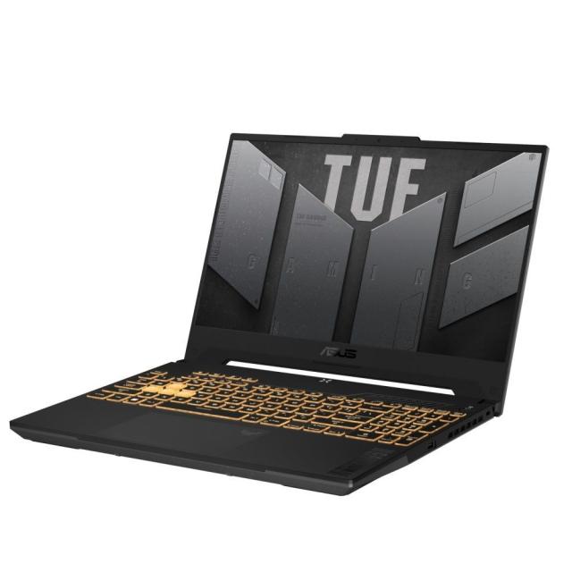 Лаптоп Asus TUF F15 FX507VV4-LP061, Intel i7-13700H  2.4 GHz , 15.6" FHD AG (1920x1080)144Hz, 16GB DDR4 (2x8 GB), 1TB PCIe 4. RTX 4060  8 GDDR6, Wi-Fi 6(802.11ax), Backlit Chiclet Keyboard 1-Zone RGB, no OS, Mecha Gray