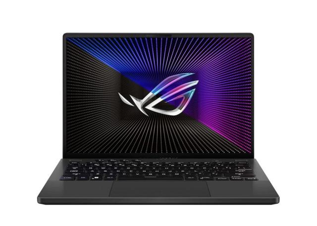 Лаптоп Asus ROG Zephyrus G14 GA402XY-NC005W, AMD Ryzen 9 7940HS (8-core/16-thread, 16MB L3 cache, up to 5.2 GHz max boost), 14 QHD+ 16:10 (2560 x 1600, WQXGA,165Hz,16GB DDR5 4800( 8GBon bd),1TB SSD,RTX 4090 16 GB DDR5 G. Kbd,Win11, Eclipse Gray Mini-
