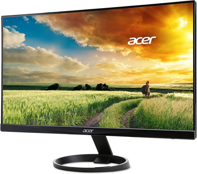Монитор Acer R240HYbidx, 23.8" Wide IPS, Anti-Glare, ZeroFrame, FlikerLess, 4ms, 100M:1, 250nits, 1920x1080 FHD, 60Hz, HDMI, VGA, DVI, Audio out, Tilt, Black