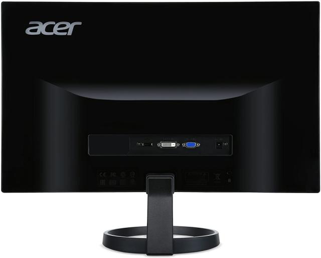 Монитор Acer R240HYbidx, 23.8" Wide IPS, Anti-Glare, ZeroFrame, FlikerLess, 4ms, 100M:1, 250nits, 1920x1080 FHD, 60Hz, HDMI, VGA, DVI, Audio out, Tilt, Black