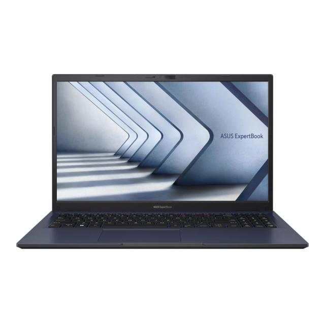Лаптоп Asus ExpertBook B1 B1502CBA-UI53C0X, Intel Core i5-1235U (3.30 GHz up to 4.40 GHz, 12MB), 15.6" FHD IPS(1920x1080), Intel Iris Xe Graphics, 16GB DDR4 on BD. (1 slot free), 512GB M.2 NVMe,VGA,HDMI,1xThunderbolt,RJ45, Windows 11 Pro, Black