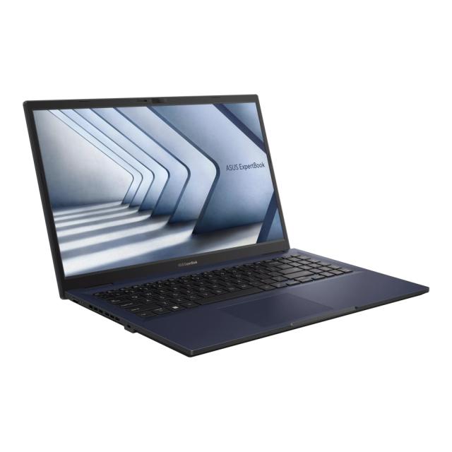 Лаптоп Asus ExpertBook B1 B1502CBA-UI53C0X, Intel Core i5-1235U (3.30 GHz up to 4.40 GHz, 12MB), 15.6" FHD IPS(1920x1080), Intel Iris Xe Graphics, 16GB DDR4 on BD. (1 slot free), 512GB M.2 NVMe,VGA,HDMI,1xThunderbolt,RJ45, Windows 11 Pro, Black