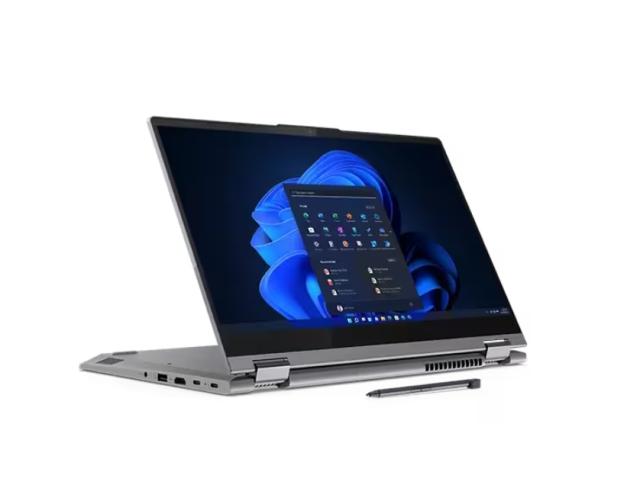 Лаптоп Lenovo ThinkBook 14s Yoga G3 Intel Core i7-1355U (up to 5.00GHz, 12MB), 16GB (8+8) DDR4-3200, 512GB SSD, 14" FHD (1920x1080) IPS Glossy, Touch, Intel Iris Xe Graphics, WLAN, BT, FHD Cam, Backlit KB, FPR, 4 cell, Win11Pro, 2Y