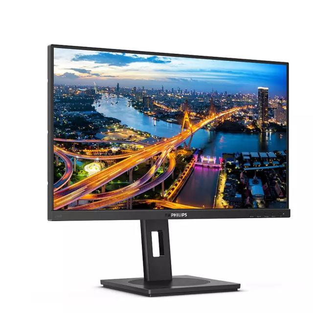 Монитор Philips 246B1, 23.8" IPS WLED, 2560x1440@75Hz, 4ms GtG, 250cd/m2, 1000:1, DCR 50M:1, FlickerFree, Low Blue Mode, 2Wx2, Tilt, Height Adjust, Pivot, Swivel, 2xHDMI, DP, USB hub