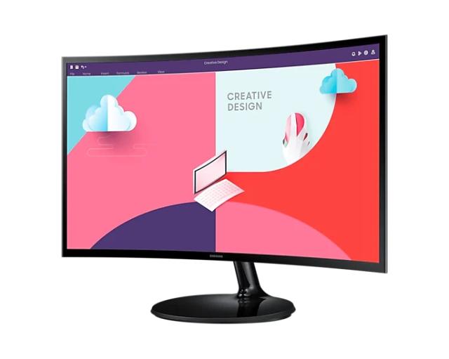 Монитор Samsung 24C364 24" Curved, LED IPS, 75 Hz, 4ms, 1920x1080, 250cd/m2, D-Sub, HDMI, Black