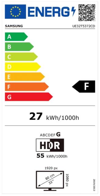 Телевизор Samsung 32" 32T5372 FULL HD LED TV, SMART, 1920x1080, 1000 PQI, Mega Contrast, Dolby Digital Plus, DVB-T/C, PIP, 2xHDMI, USB, Tizen, Black