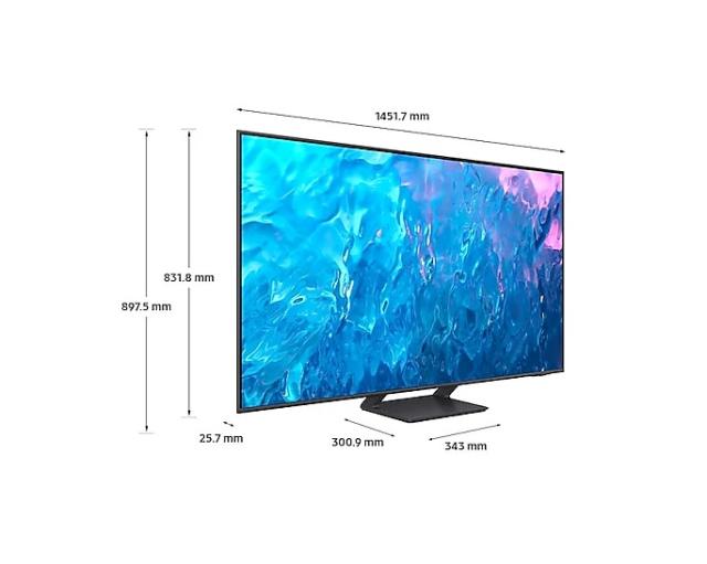 Телевизор Samsung 65" 65Q70C 4K QLED FLAT, SMART, Quantum HDR, HDR 10+, FreeSync Premium Pro, Motion Xcelerator Turbo+, Q-Symphony, Bluetooth 5.2, 4xHDMI, 2xUSB, Titan Gray