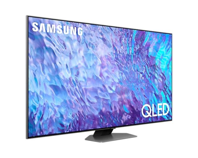Телевизор Samsung 65'' 65Q80C 4K QLED FLAT, SMART, 100 Hz, Direct Full-Array, Quantum HDR+, FreeSync Premium Pro, Dolby Atmos, Q-Symphony, Bixby, Bluetooth 5.2, Wi-Fi 5, 4xHDMI 2.1, 2xUSB, Tizen, Carbon Silver