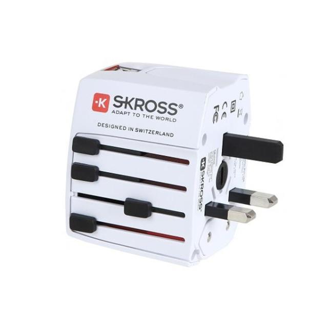 Накрайник адаптер SKROSS 1302150, 220V World Adapter MUV USB -2x USB за 150 държави