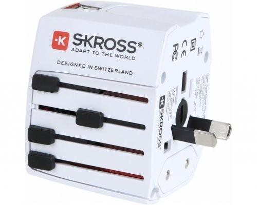 Накрайник адаптер SKROSS 1302150, 220V World Adapter MUV USB -2x USB за 150 държави