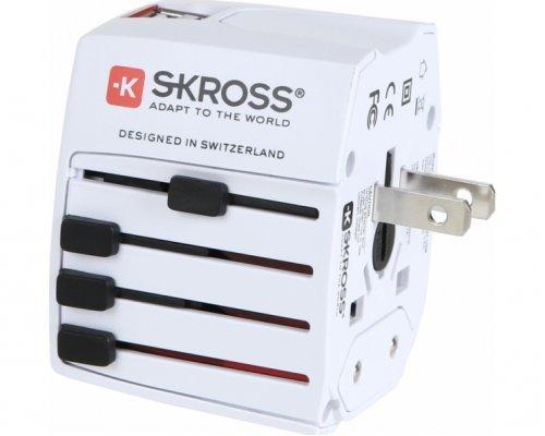 Накрайник адаптер SKROSS 1302150, 220V World Adapter MUV USB -2x USB за 150 държави