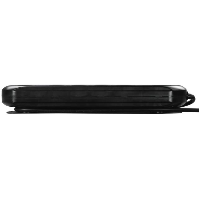 Разклонител HAMA 137253, 10 гнезда, 2 ключа, 2 m, Черен