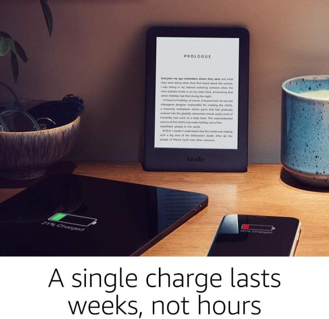 eBook четец Kindle 2019, 6", 8GB, WiFi, 10 генерация, Черен
