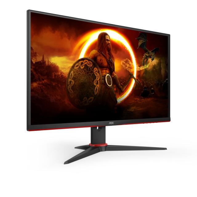 Монитор AOC Q27G2E/BK, 27" VA WLED, 2560x1440@155Hz, 4ms GtG, 1ms MPRT, 250cd/m2, 3000:1, DCR 80M:1, Adaptive Sync, FlickerFree, Low Blue Light, Tilt, 2xHDMI, DP