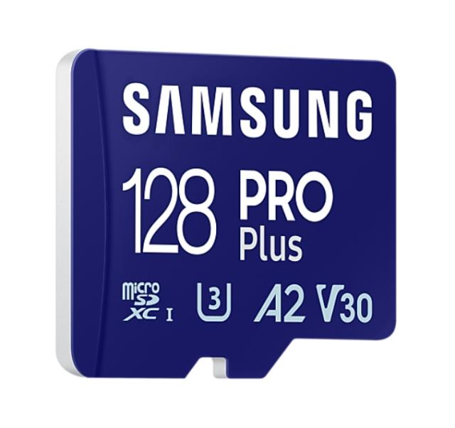 Памет Samsung 128GB micro SD Card PRO Plus with Adapter, UHS-I, Read 180MB/s - Write 130MB/s