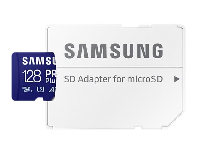 Памет Samsung 128GB micro SD Card PRO Plus with Adapter, UHS-I, Read 180MB/s - Write 130MB/s