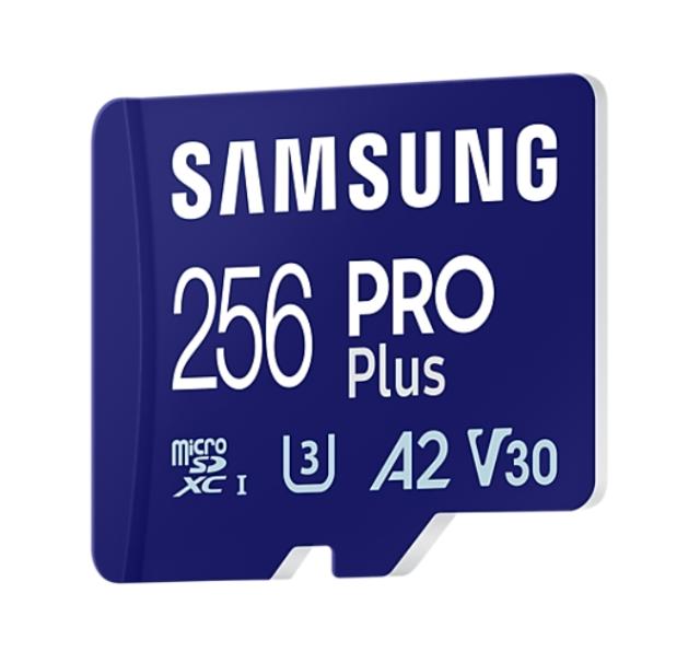 Памет Samsung 256GB micro SD Card PRO Plus with Adapter, UHS-I, Read 180MB/s - Write 130MB/s