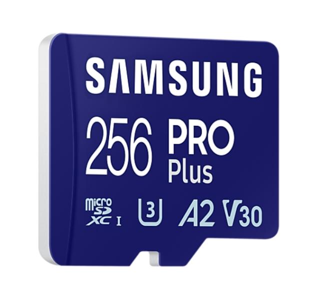 Памет Samsung 256GB micro SD Card PRO Plus with Adapter, UHS-I, Read 180MB/s - Write 130MB/s