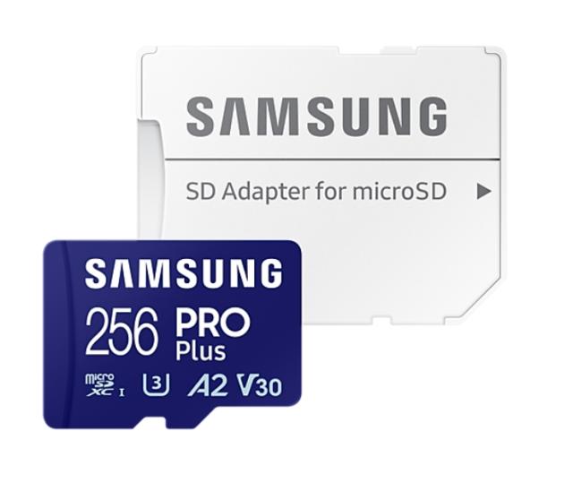 Памет Samsung 256GB micro SD Card PRO Plus with Adapter, UHS-I, Read 180MB/s - Write 130MB/s