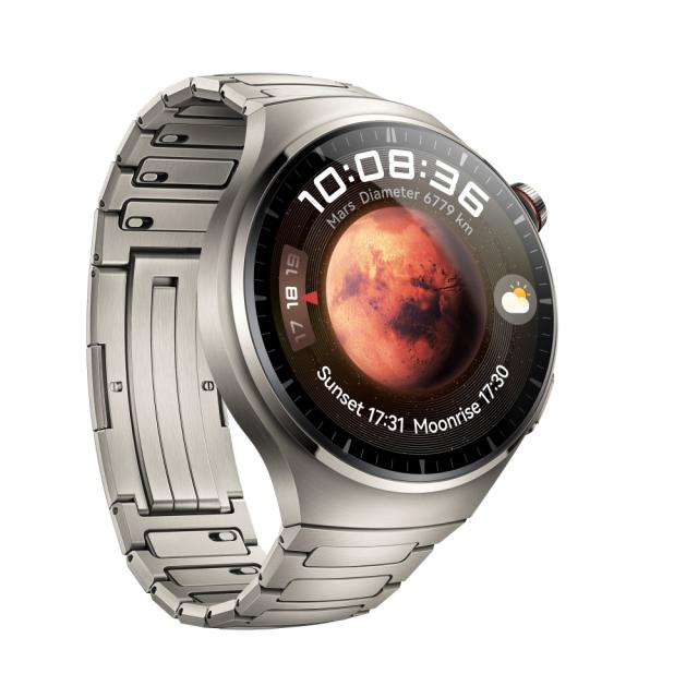 Часовник Huawei Watch 4 Pro, Medes-L29M, 1.5", Amoled, 466x466, PPI 310, 2G, e-sim, Dual - band GNSS, BT5.2 BR+BLE, 5ATM, 780mAh, Titanium+ Freebuds 5i