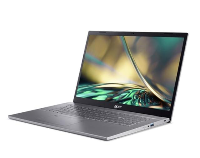 Лаптоп Acer Aspire 5, A517-53-76NM, Intel Intel Core i7 -1255U (1.7Ghz up to 4.7 GHz, 12MB), 17.3" FHD IPS (1920x1080), HD Cam, 16GB DDR4 (2x8GB), 512GB PCIe NVMe SSD+1 slot M2 free, Intel UMA, 802.11ax, BT 5.1, FPR, Backlit Kbd, Linux, Gray