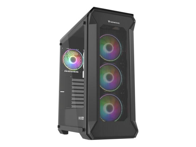 Кутия за компютър Genesis Gaming PC Case IRID 505 ARGB V2 Midi Tower Window Black