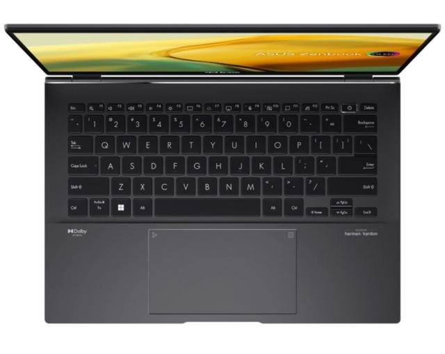 Лаптоп Asus Zenbook UM3402YAR-OLED-KM521W,AMD Ryzen 5 7530U (6-core/12-thread, 16MB cache, up to 4.3 GHz), 14." OLED ,2.8K (2880 x 1800) OLED 16:10 aspect ratio, DDR4 16GB(ON BD.),500 GB PCIEG3 SSD, TPM, Num Pad, Windows 11,Jade Black+ZTE A51 4G, Blu