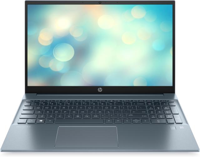 Лаптоп HP Pavilion 15-eh2008nu Fog Blue, Ryzen 5-5625U (2.3Ghz, up to 4.3Ghz/16MB/6C), 15.6" FHD IPS AG, 16GB 3200MHz 2DIMM, 512GB PCIe SSD, WiFi a/c 2x2 + BT 5, FPR, no SD Reader, Backlit Kbd, 3C Batt, Free DOS + ZTE A51 4G, Blue