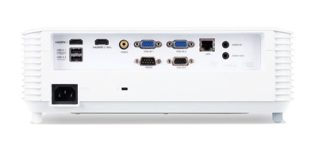 Мултимедиен проектор Acer Projector S1286Hn, DLP, Short Throw, XGA (1024x768), 3500 ANSI Lumens, 20000:1, 3D, HDMI, VGA, LAN, RCA, Audio in, Audio out, VGA out, DC Out (5V/1A, USB-A), Speaker 16W, Bluelight Shield, 3.1kg, White + Acer T82-W01MW 82.5"