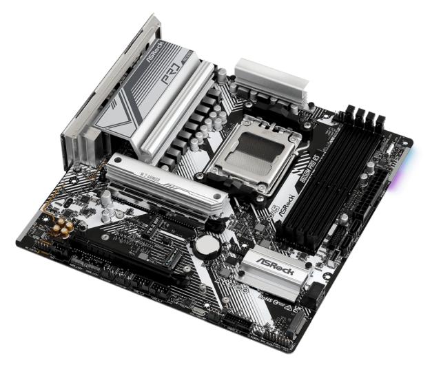 Дънна платка ASROCK  B650M PRO RS, AM5, 4x DDR5, 1x PCIe 4.0 x16, 1x PCIe 3.0 x16, 1x Blazing M.2(PCIe Gen5x4), 1x Hyper M.2, 4x SATA3, RAID 0, 1, 10, 7.1 CH HD Audio, 1x HDMI, 1x DP, 2.5G LAN, 6x USB 3.2, 8x USB 2.0, 2x USB-C, mATX