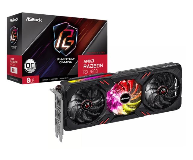 Видео карта Asrock RX 7600 Phantom Gaming 8GB OC