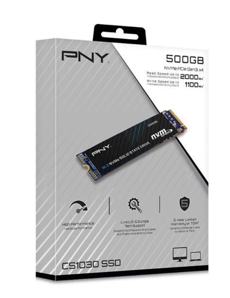Твърд диск PNY SSD CS1030 M.2 GEN3 500GB