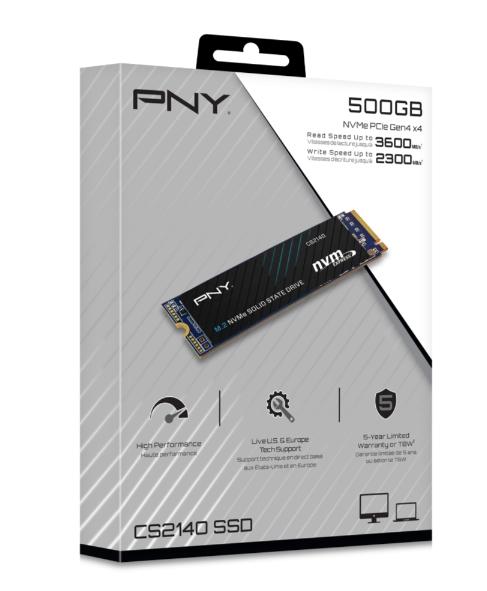 Твърд диск PNY SSD CS2140 M.2 GEN4 500GB